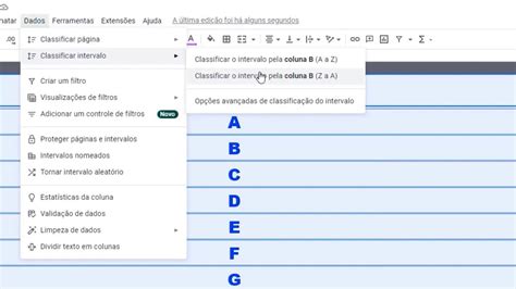 como colocar em ordem alfabetica no drive